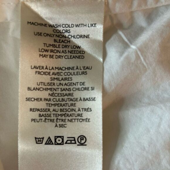 Anthropologie Midi Dress Women White Shoulder Tiered Cotton Size 6 - Picture 15 of 16